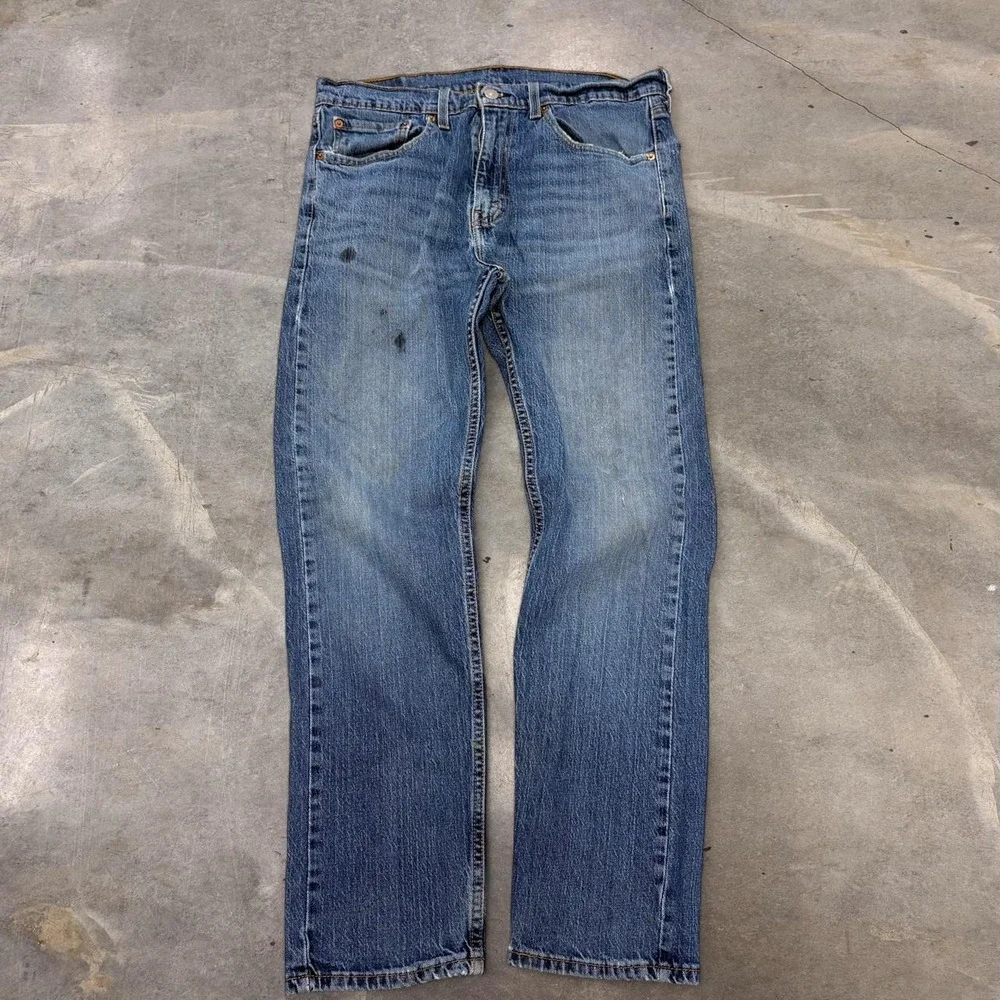 Levi's 505 Dark Wash Straight Leg Jean Denim